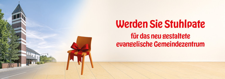 Gemeindezentrum - Stuhl als Geschenk